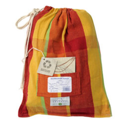 Amazonas Barbados Papaya Double Cotton Traditional Garden Hammock With Bag - thumbnail 2