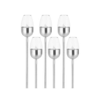 Urbn-Living Set Of 6 - Solar Flame Led Stake Lights - image 1