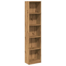 Berkfield Versatile Bookcase Artisian Oak 40X24X176 Cm Engineered Wood - thumbnail 1