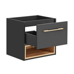 Heze Furniture Borneo Cosmos Bathroom Cabinet 60Cm - Anthracite  Artisan Oak - thumbnail 3