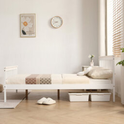 Comfy Living 4Ft6 White Wooden Bed Frame - thumbnail 6