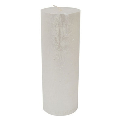 Buttercup Farm Libra Rustica Pillar Candle - Paraffin - L7 X W7 X H19 Cm - Pearl/white - image 1