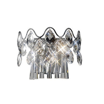 Luminosa Lighting Luminosa Kenzie Wall Lamp Switched 3 Light G4 Polished Chrome/crystal, Not Led/cfl Compatible - image 1