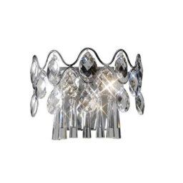 Luminosa Lighting Luminosa Kenzie Wall Lamp Switched 3 Light G4 Polished Chrome/crystal, Not Led/cfl Compatible - thumbnail 1