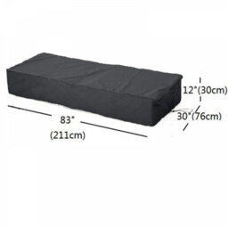 1 Waterproof Outdoor Sun Lounger Cover, Black, 211 X 76 30 Cm - thumbnail 2