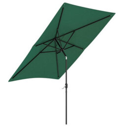 Living And Home 2X3M Large Garden Rectangular Parasol Outdoor Beach Umbrella Patio Sun Shade Crank Tilt No Base, Dark Green - thumbnail 2