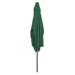Living And Home 2X3M Large Garden Rectangular Parasol Outdoor Beach Umbrella Patio Sun Shade Crank Tilt No Base, Dark Green - thumbnail 3