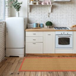 Brown, Orange Herringbone Weave Large Rug, (L)180Cm X (W)60Cm - thumbnail 2