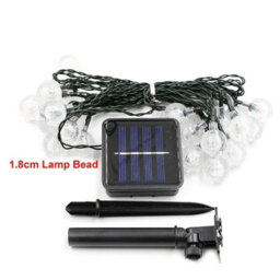 100 Led Cold White Solar Ball String Lights Outdoor Garden Patio Decor - thumbnail 2