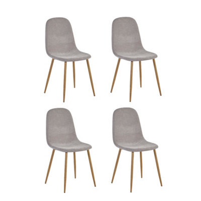 Oakham Alverton Premium Beige Chenille Upholstered Dining Chairs - Set Of 4 - image 1