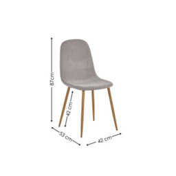 Oakham Alverton Premium Beige Chenille Upholstered Dining Chairs - Set Of 4 - thumbnail 7