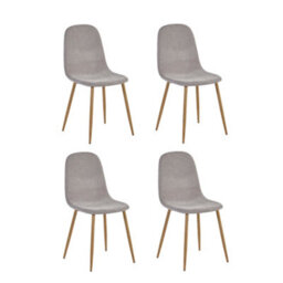 Oakham Alverton Premium Beige Chenille Upholstered Dining Chairs - Set Of 4 - thumbnail 1