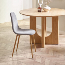 Oakham Alverton Premium Beige Chenille Upholstered Dining Chairs - Set Of 4 - thumbnail 4