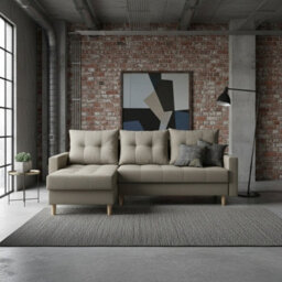 Bodo Modern Scandi Sofa Comfortable Fabric Upholstered Settee Minimalist 3 Seater Couch For Living Room Beige - thumbnail 2