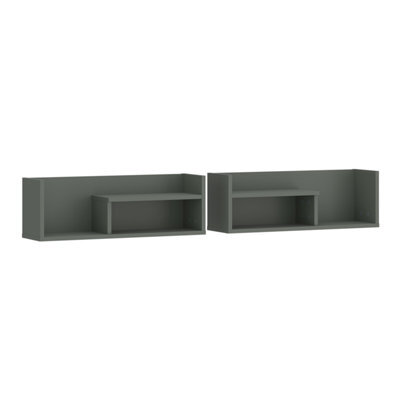 Furniture To Go Arundel Asymmetrical Wall Shelf In Green - image 1