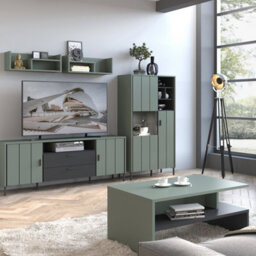 Furniture To Go Arundel Asymmetrical Wall Shelf In Green - thumbnail 4