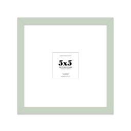 "5X5"" Mint Green Picture Frame - 5X5"" Square Frame With 2X2"" Mount For 5X5""/2X2"" Pictures Moderrn Style Thin Edge, 1 Pack" - thumbnail 1
