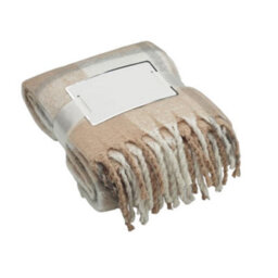 Midocean Quet Mohair Chequered Blanket Beige (152Cm X 127Cm) - thumbnail 2