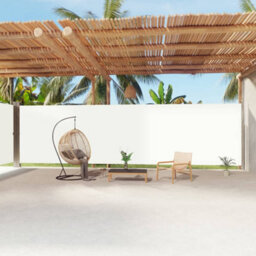 Berkfield Retractable Side Awning Cream 220X1200 Cm - thumbnail 1