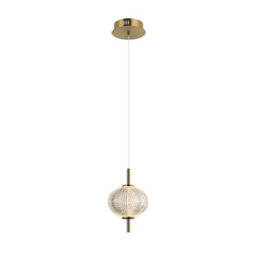 Luminosa Lighting Luminosa Lazie Slim Pendant Ceiling Light Brass 3000K Warm White