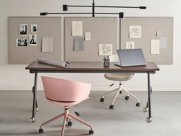 Beliani Foldable Office Desk Bendi Dark Brown 180 Cm 60 Cm - thumbnail 2