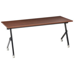 Beliani Foldable Office Desk Bendi Dark Brown 180 Cm 60 Cm - thumbnail 1