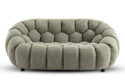 Sage Green Teddy Boucle Fabric  3 + 2 Seater Sofa Set For Living Room Atrani - thumbnail 7