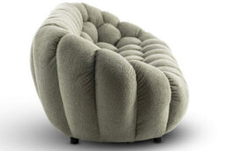Sage Green Teddy Boucle Fabric  3 + 2 Seater Sofa Set For Living Room Atrani - thumbnail 4