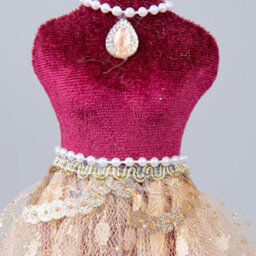 Shatchi Burgundy And Gold Ballerina Costume Figure 15Cm - Christmas Tree Hanging Decorations Ornaments Pendant - thumbnail 6