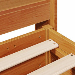 Berkfield Bed Frame Without Mattress Wax Brown 180X200 Cm Super King Solid Wood Pine - thumbnail 9