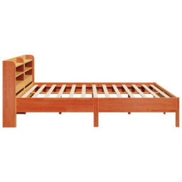 Berkfield Bed Frame Without Mattress Wax Brown 180X200 Cm Super King Solid Wood Pine - thumbnail 5