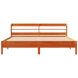 Berkfield Bed Frame Without Mattress Wax Brown 180X200 Cm Super King Solid Wood Pine - thumbnail 4