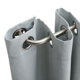 GoodHome Athens Satin Grey Nickel Effect Extendable Single Curtain Pole Set, (L)1200mm-2100mm (Dia)19mm - thumbnail 5