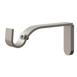 GoodHome Athens Satin Grey Nickel Effect Extendable Single Curtain Pole Set, (L)1200mm-2100mm (Dia)19mm - thumbnail 9
