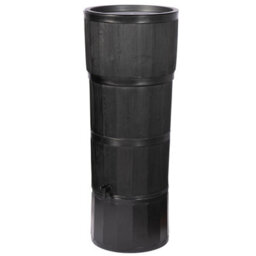 Star Supplies 150L Large Oak Wood Premium Water Butt Complete With Stand, Tap, Rain Diverter & Lid (Black) - thumbnail 2