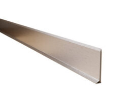 Ilcom Stainless Steel Skirting Board F80mm X 2700mm - Silver Brushed - thumbnail 1