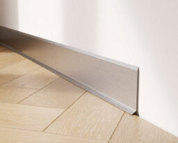 Ilcom Stainless Steel Skirting Board F80mm X 2700mm - Silver Brushed - thumbnail 2