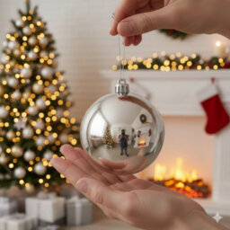 Decoris 30 Silver Christmas Baubles Round 4Cm 5Cm 6Cm Matt And Gloss Finish - thumbnail 7