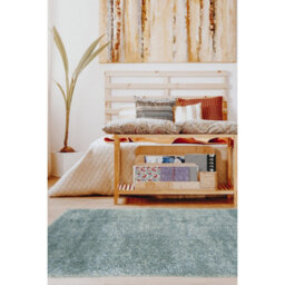 Melrose Laguna Super Soft Shaggy Duckegg Area Rug 080/150Cm - thumbnail 1