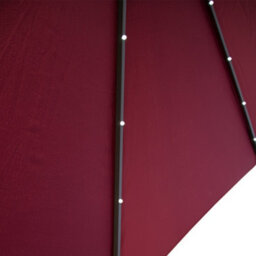 Rinse Bathrooms Wine Garden Parasol With Solar Powered Lights With Tilt And Crank Handle Outdoor Patio Umbrella Mechanism 2.7M - thumbnail 7