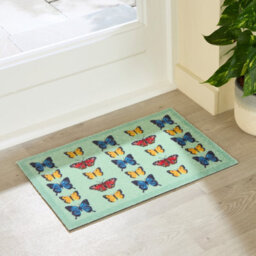 Artsy Doormats Butterfly Pattern Indoor Washable Doormat 60X40Cm - thumbnail 1