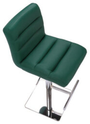 Lamboro Luscious Deluxe Breakfast Bar Stool, Chrome Footrest, Height Adjustable Swivel Gas Lift, Home Bar & Kitchen Barstool, Sage Green - thumbnail 7