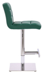 Lamboro Luscious Deluxe Breakfast Bar Stool, Chrome Footrest, Height Adjustable Swivel Gas Lift, Home Bar & Kitchen Barstool, Sage Green - thumbnail 2