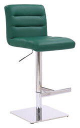 Lamboro Luscious Deluxe Breakfast Bar Stool, Chrome Footrest, Height Adjustable Swivel Gas Lift, Home Bar & Kitchen Barstool, Sage Green