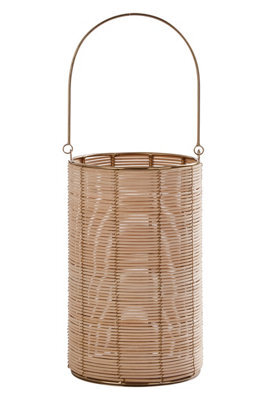 Orsina Hurricane Candle Holder, Eco-Friendly Rattan And Iron Frame Candle Holder, Rustic Design With Sleek Handle - image 1