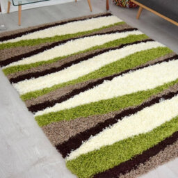 "Bravich Green Wave Geometric Shaggy Rug 200 X 290Cm (6'7"" X 9'6"")" - thumbnail 1