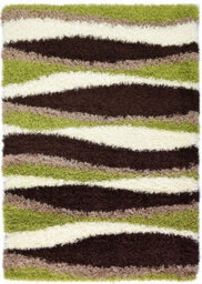"Bravich Green Wave Geometric Shaggy Rug 200 X 290Cm (6'7"" X 9'6"")" - thumbnail 2