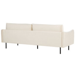 Beliani 3-Piece Sofa Set, Beige Velvet, Black Legs, L220 X D85 X H85Cm - thumbnail 5