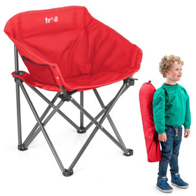 Trail Outdoor Leisure Buzzard Kids Folding Bucket Camping Chair Padded Red (3-10 Years) - image 1