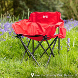 Trail Outdoor Leisure Buzzard Kids Folding Bucket Camping Chair Padded Red (3-10 Years) - thumbnail 2